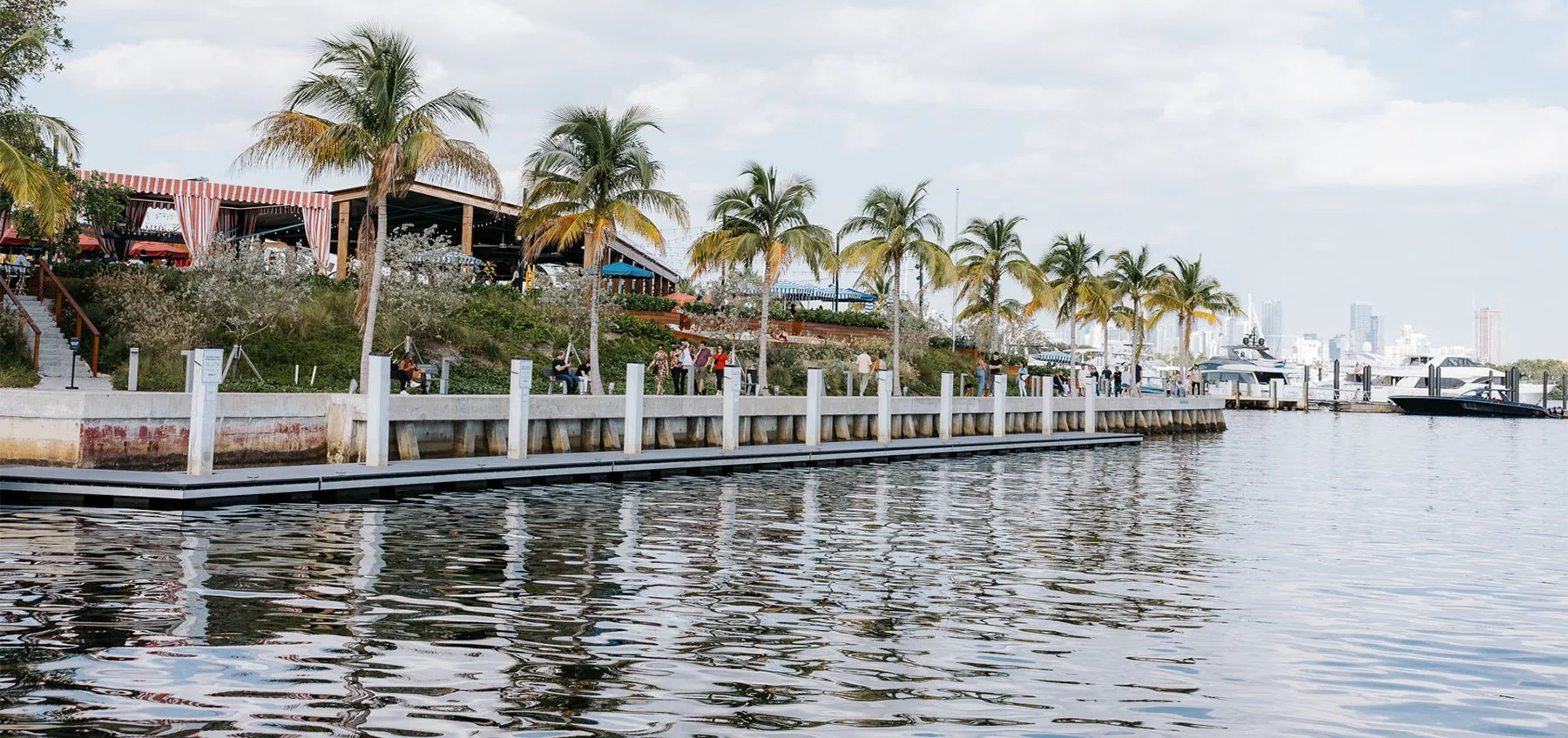 Regatta Grove waterfront venue viewed from Biscayne Bay