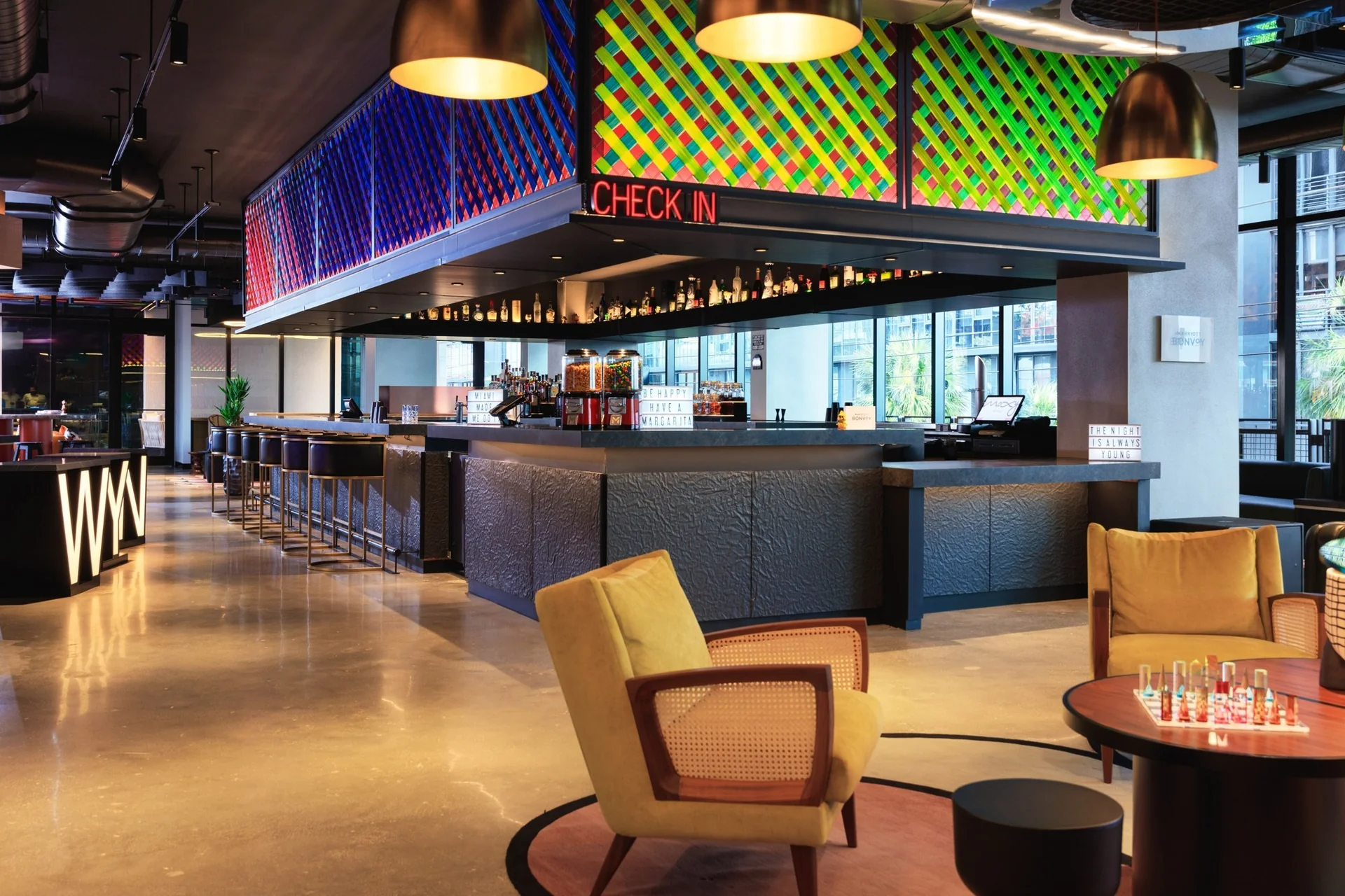 Moxy Miami Wynwood — Lobby / front-desk bar