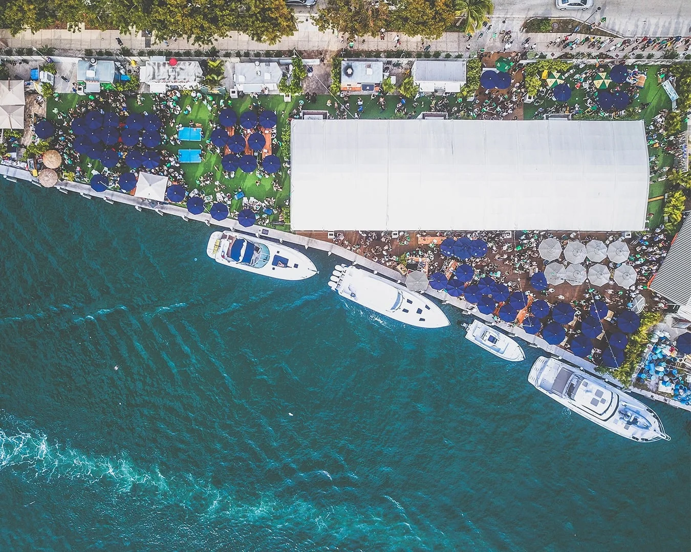 The Wharf Miami — aerial view of the riverfront venue